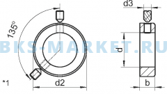 Схема кольца установочного DIN 705 A A2